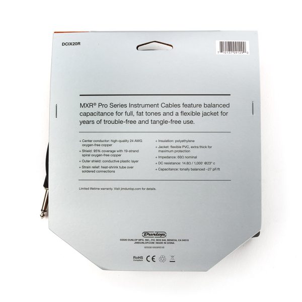 Dunlop MXR Pro Instrument Cable - 20ft Right Angle - Image 3