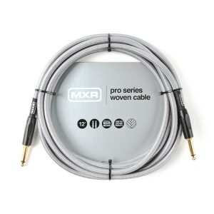 Dunlop MXR Cable - 12ft Woven Silver Instrument Cable