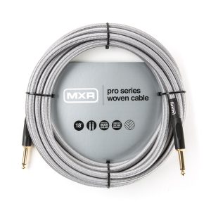 Dunlop MXR Cable - 18ft Woven Silver Instrument Cable