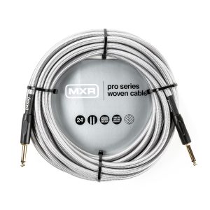 Dunlop MXR Cable - 24ft Woven Silver Instrument Cable