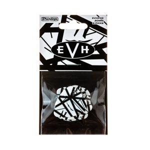Dunlop EVH 03 VHI White With Black Stripes Max Grip 0.60mm - Player Pack