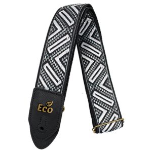 Ecostrap Jacquard Strap - Black/White - ECOJACQ05