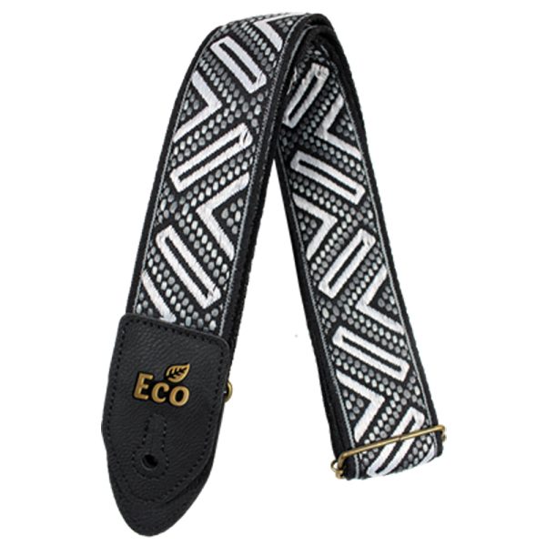 Ecostrap Jacquard Strap - Black/White - ECOJACQ05