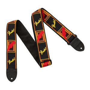 Fender 2" Mono Strap, Black/Yellow/Red 681500