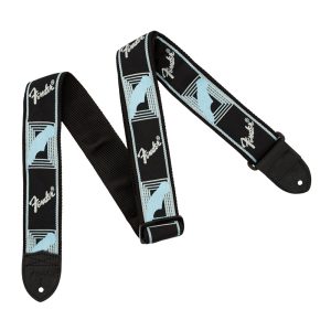 Fender 2" Mono Strap, Black/Light Grey/Blue 681502
