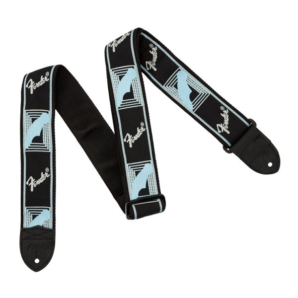 Fender 2" Mono Strap, Black/Light Grey/Blue 681502