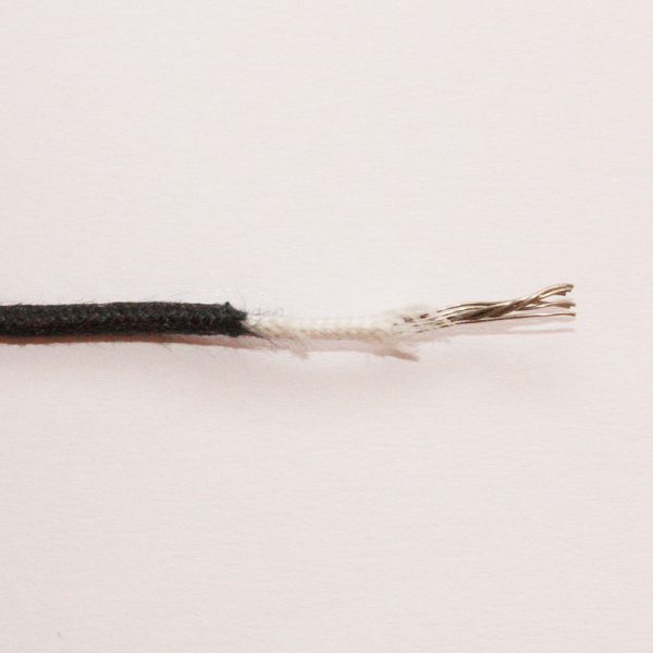 Gavitt Vintage Style Cloth Hook Up Wire - 22 AWG 7 Strand - Black - Per Foot