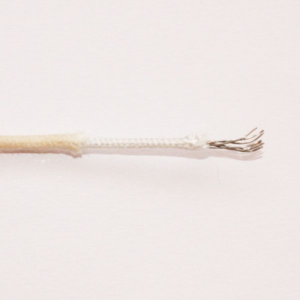 Gavitt Vintage Style Cloth Hook Up Wire - 22 AWG 7 Strand - White - Per Foot