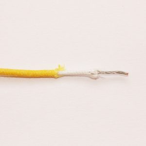 Gavitt Vintage Style Cloth Hook Up Wire - 22 AWG 7 Strand - Yellow - Per Foot