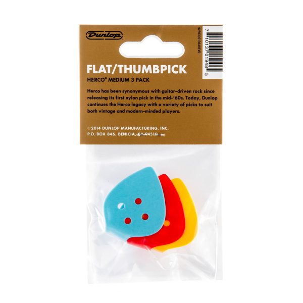 Dunlop Herco Flat Thumbpick Medium - Player Pack - Image 2