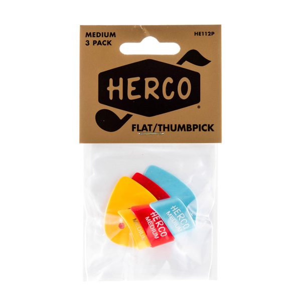 Dunlop Herco Flat Thumbpick Medium - Player Pack