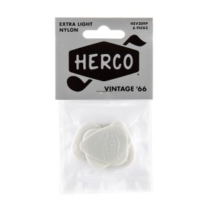 Dunlop Herco Vintage 66 Extra Light White - Player Pack