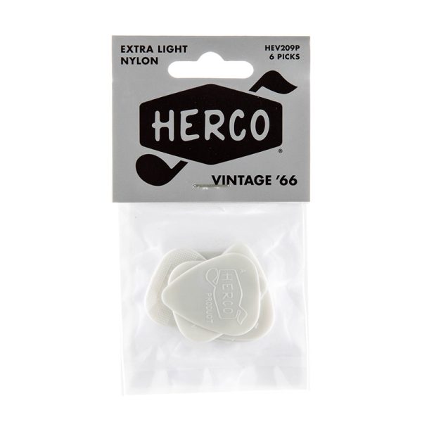 Dunlop Herco Vintage 66 Extra Light White - Player Pack