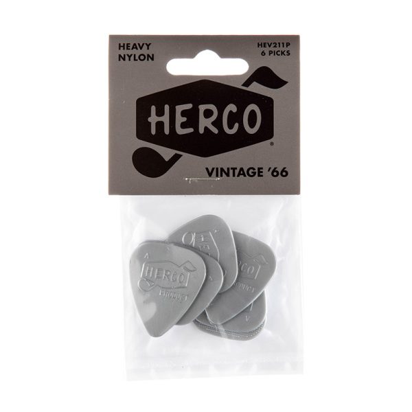 Dunlop Herco Vintage 66 Heavy Silver - Player Pack
