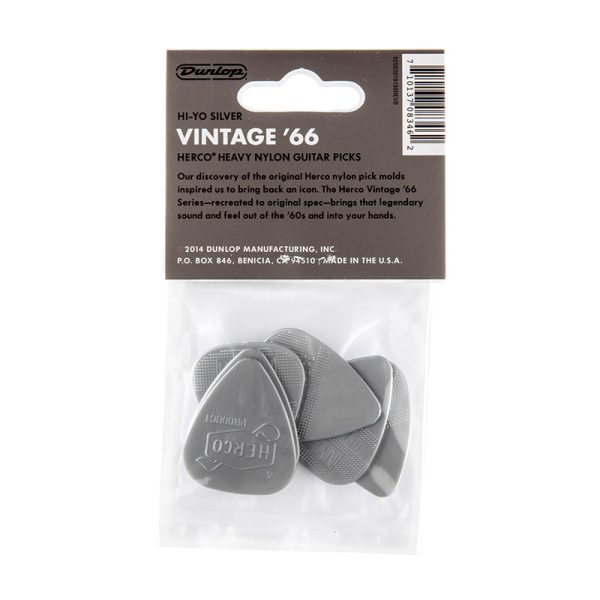Dunlop Herco Vintage 66 Heavy Silver - Player Pack - Image 2