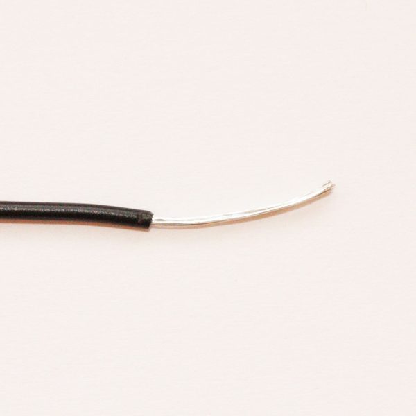 Hook Up Wire - 22 AWG 7 Strand PVC - Black - Per Metre