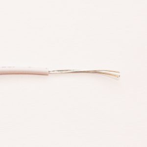 Hook Up Wire - 22 AWG 7 Strand PVC - White - Per Metre