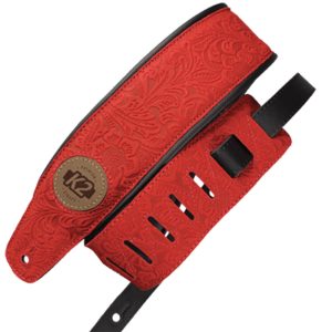 K2 Strap Garment Leather Top 3" Floral Red - K2VTSL87