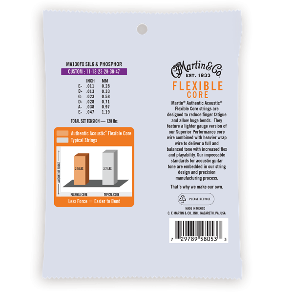 Martin Flexible Core Silk & Phosphor Custom ( 11-47 ) MA130FX - Image 2