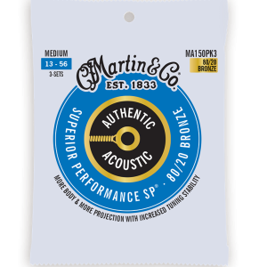 Martin 80/20 Bronze 3 Pack Medium ( 13-56 ) MA150PK3
