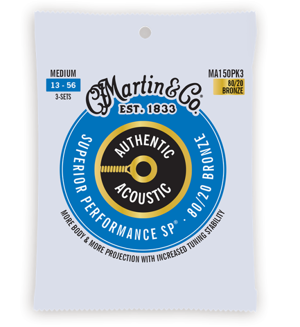 Martin 80/20 Bronze 3 Pack Medium ( 13-56 ) MA150PK3