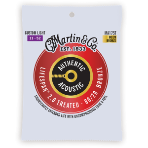 Martin Lifespan 2.0 80/20 Bronze Custom Light ( 11-52 ) MA175T