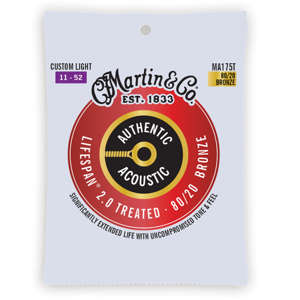 Martin Lifespan 2.0 80/20 Bronze Custom Light ( 11-52 ) MA175T
