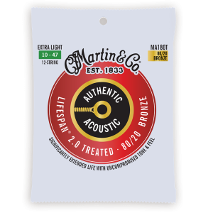 Martin Lifespan 2.0 80/20 Bronze 12 String Extra Light ( 10-47 ) MA180T