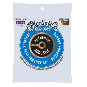 Martin Phosphor Bronze 3 Pack Custom Light ( 11-52 ) MA535PK3