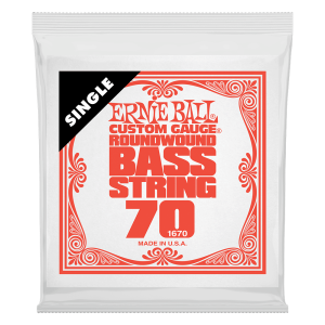 Ernie Ball Single Nickel Roundwound Bass String - 0.070