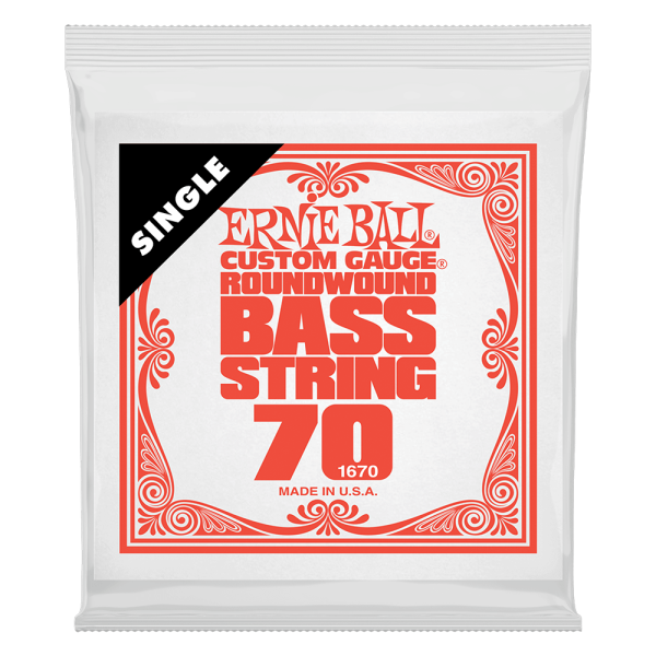 Ernie Ball Single Nickel Roundwound Bass String - 0.070