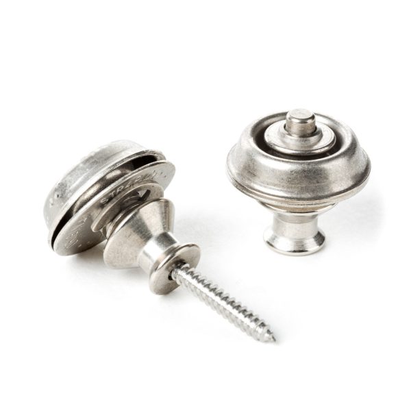 Dunlop Straplock Set - Dual Design - Vintage Nickel - 1035VN