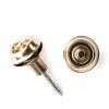 Dunlop Straplock Set - Flush Design - Brass - 1402BR - Image 2