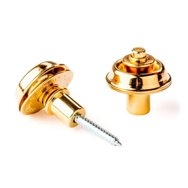 Dunlop Straplock Set - Flush Design - Gold - 1404G