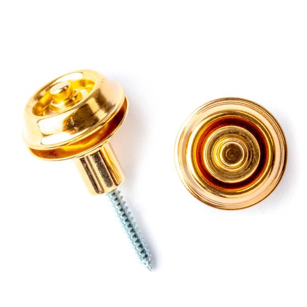Dunlop Straplock Set - Flush Design - Gold - 1404G - Image 2
