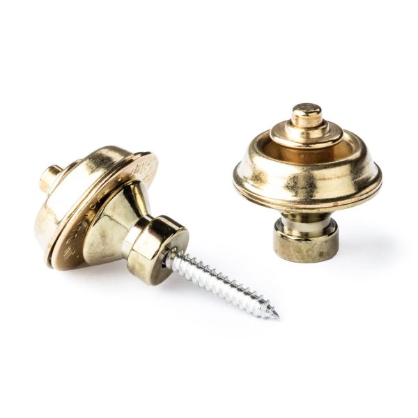 Dunlop Straplock Set - Traditional - Brass - 1502BR