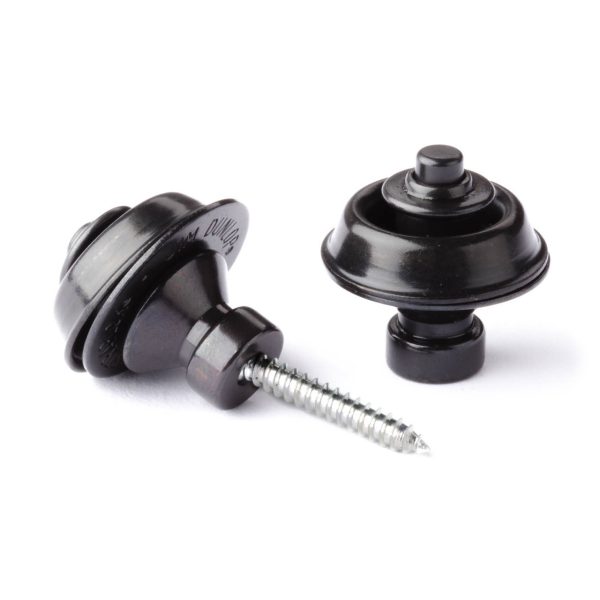 Dunlop Straplock Set - Traditional - Black - 1503BK