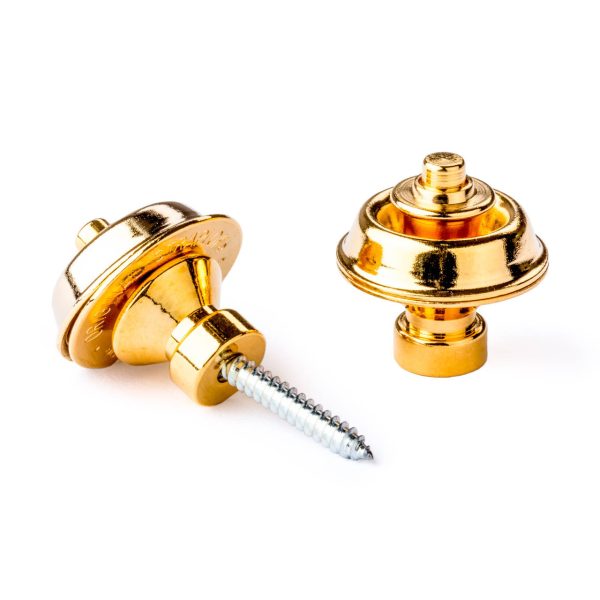 Dunlop Straplock Set - Traditional - Gold - 1504G