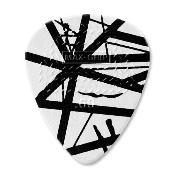 Dunlop EVH 03 VHI White With Black Stripes Max Grip 0.60mm