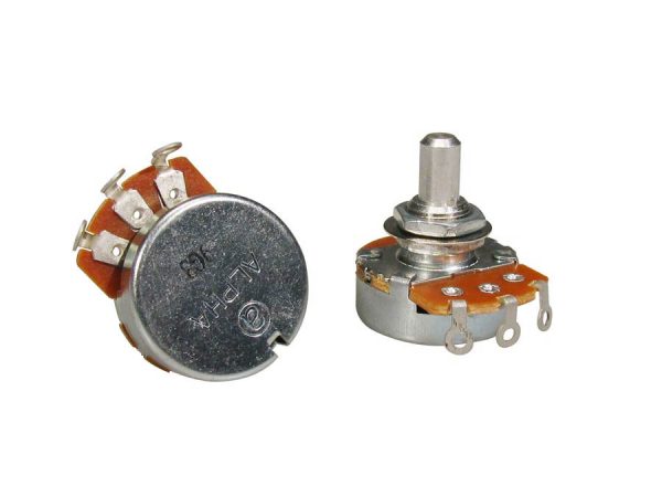Alpha Pot A39 - 1m - Solid Shaft - Short .250 Inch - 3/8 Inch Diameter - Audio