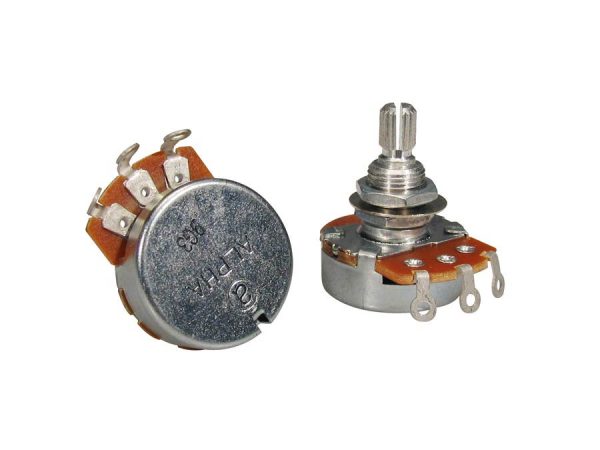 Alpha Pot B34 - 500k - Standard Length .375 Inch - 3/8 Inch Diameter - Tone