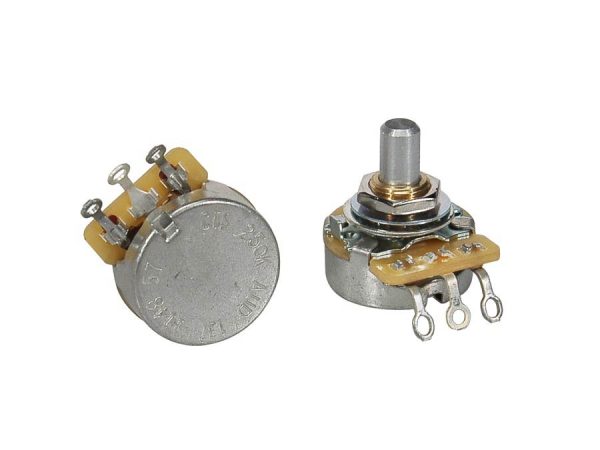 CTS USA A57 - 250k - Short Length .250 Inch - 3/8 Inch Diameter - Solid Shaft - Audio