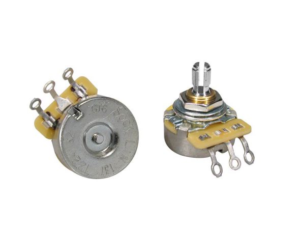 CTS USA B62 - 500k - Short Length .250 Inch - 3/8 Inch Diameter - Split Shaft - Dished Back - Tone