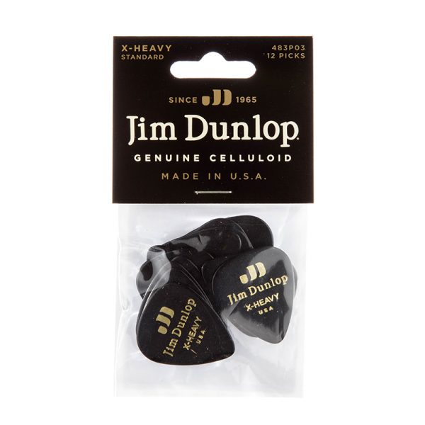 Dunlop Celluloid Classics Standard Black Extra Heavy - Player Pack