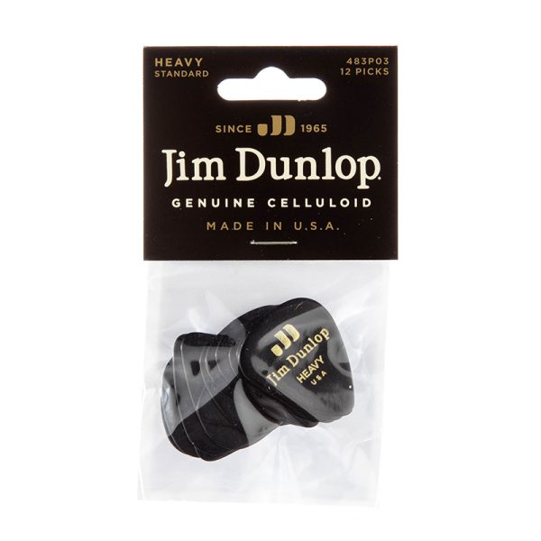 Dunlop Celluloid Classics Standard Black Heavy - Player Pack