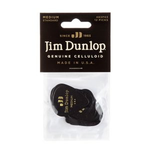 Dunlop Celluloid Classics Standard Black Medium - Player Pack