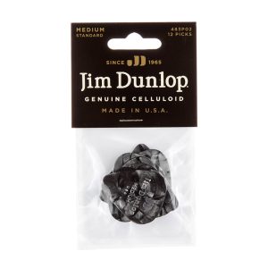 Dunlop Celluloid Classics Standard Black Pearl Medium - Player Pack