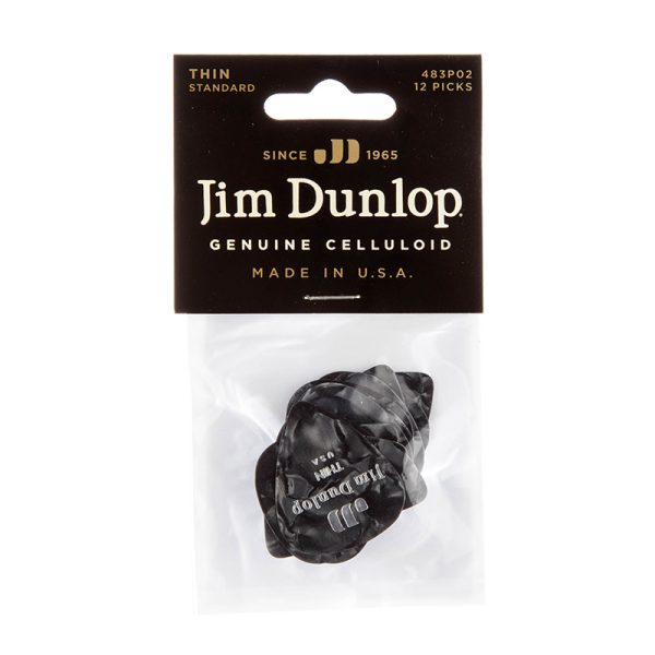Dunlop Celluloid Classics Standard Black Pearl Thin - Player Pack