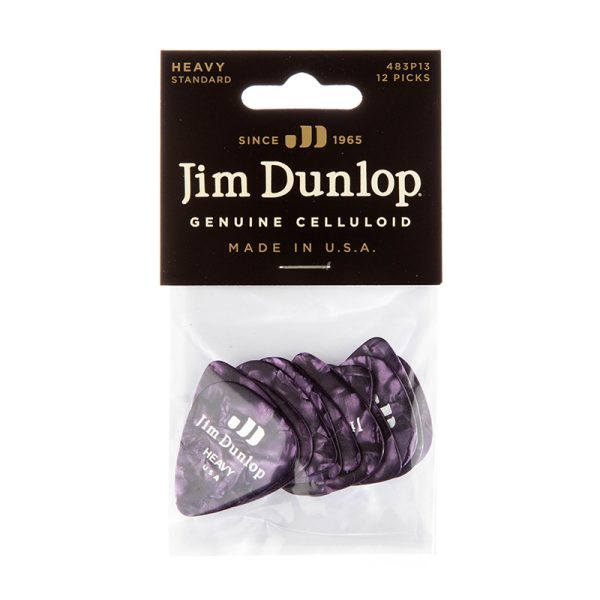 Dunlop Celluloid Classics Standard Purple Pearl Heavy - Player Pack