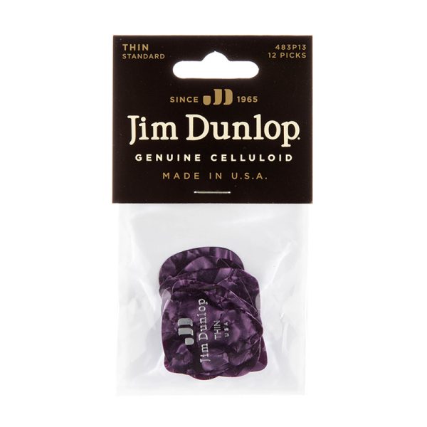 Dunlop Celluloid Classics Standard Purple Pearl Thin - Player Pack